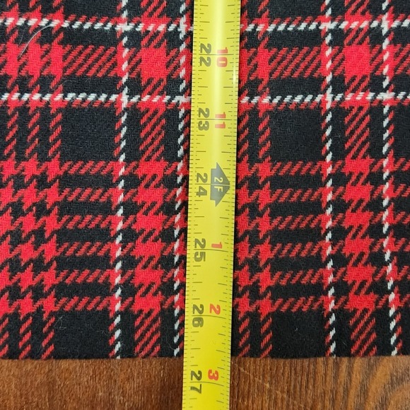 Vintage Plaid pencil skirt mid-rise midi length size 28 Dark‎ Academia - Picture 8 of 11